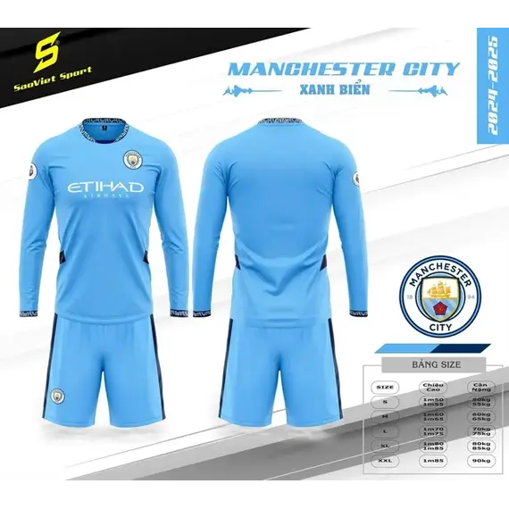 QA BÓNG ĐÁ CLB MANCITY TAY DÀI SAO VIỆT