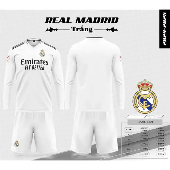 QA BÓNG ĐÁ CLB REAL TAY DÀI SAO VIỆT