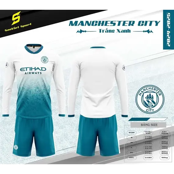 QA BÓNG ĐÁ CLB MANCITY TAY DÀI SAO VIỆT