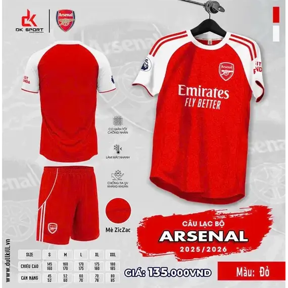 QA BÓNG ĐÁ CLB ARSENAL DK