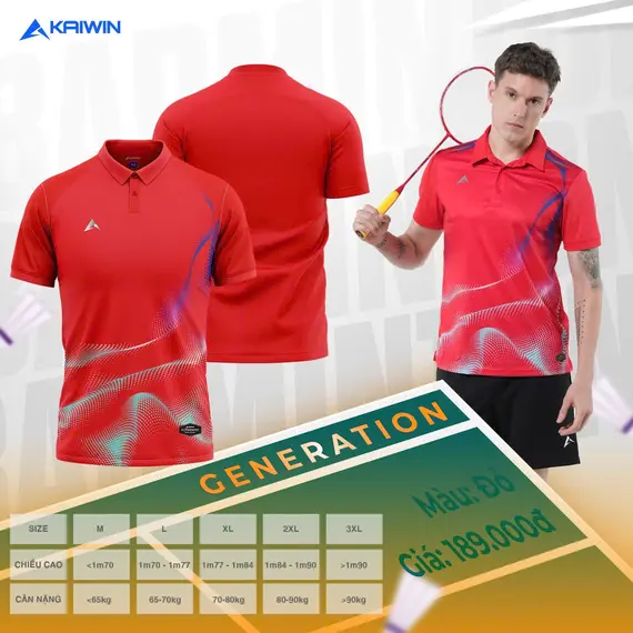 ÁO THỂ THAO KAIWIN GENERATION NAM