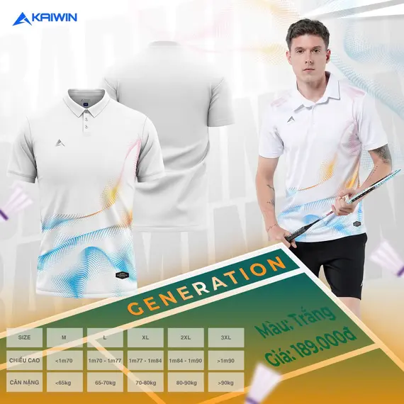 ÁO THỂ THAO KAIWIN GENERATION NAM