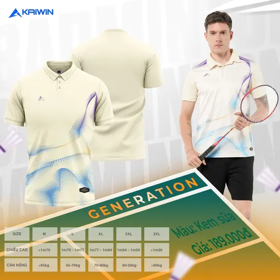 ÁO THỂ THAO KAIWIN GENERATION NAM