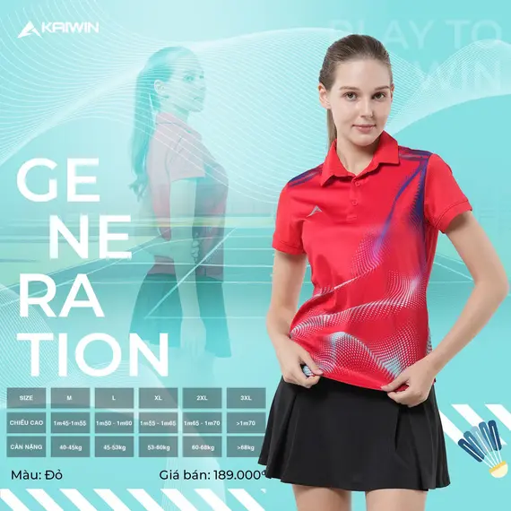 ÁO THỂ THAO KAIWIN GENERATION NỮ