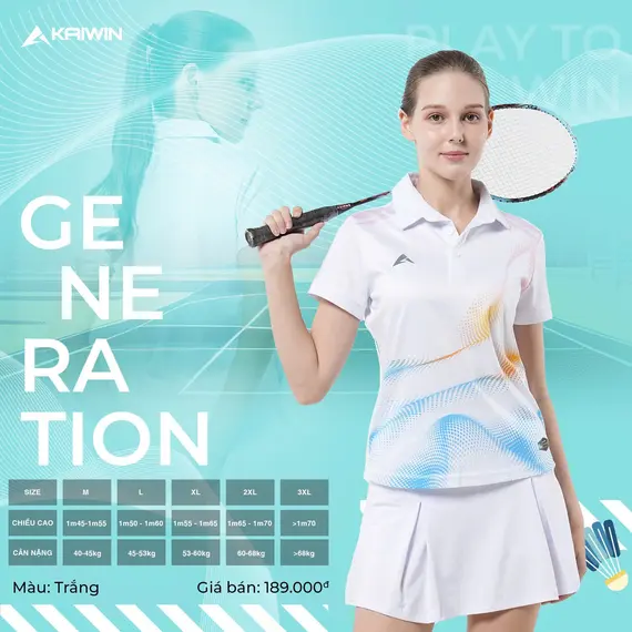 ÁO THỂ THAO KAIWIN GENERATION NỮ