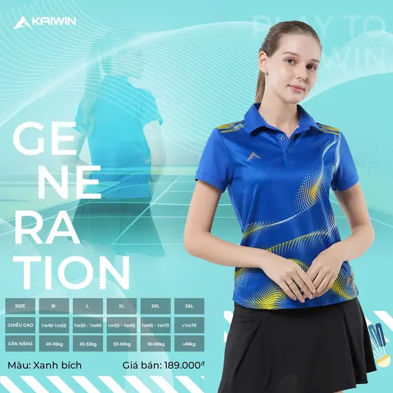 ÁO THỂ THAO KAIWIN GENERATION NỮ