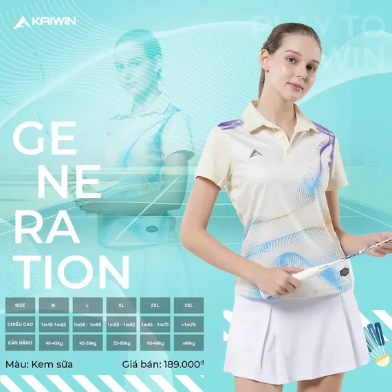 ÁO THỂ THAO KAIWIN GENERATION NỮ