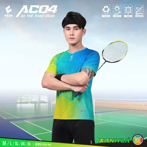 ÁO THỂ THAO EGAN AC04 NAM CÓ TAY CP