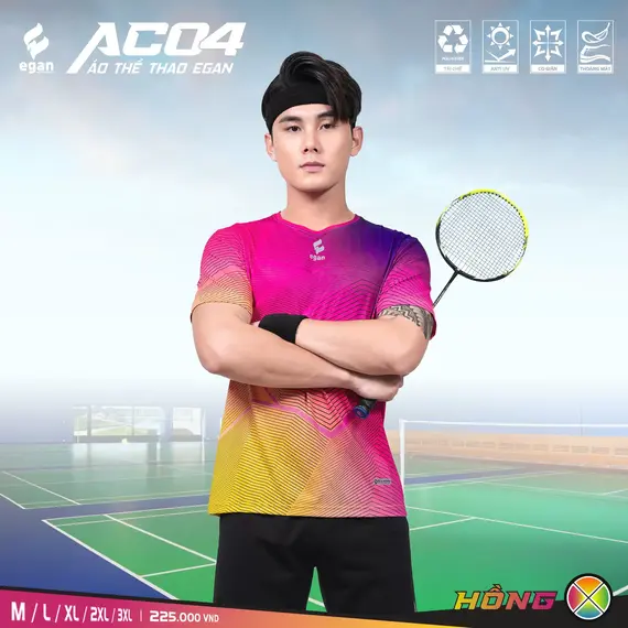 ÁO THỂ THAO EGAN AC04 NAM CÓ TAY CP
