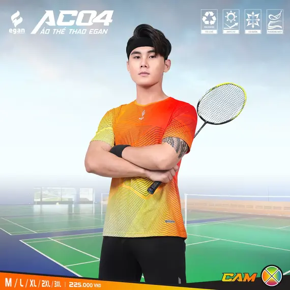 ÁO THỂ THAO EGAN AC04 NAM CÓ TAY CP