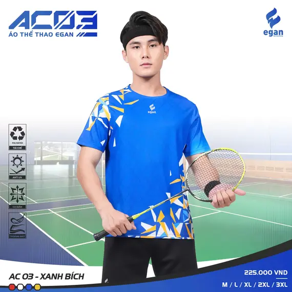 ÁO THỂ THAO EGAN AC03 NAM CÓ TAY CP
