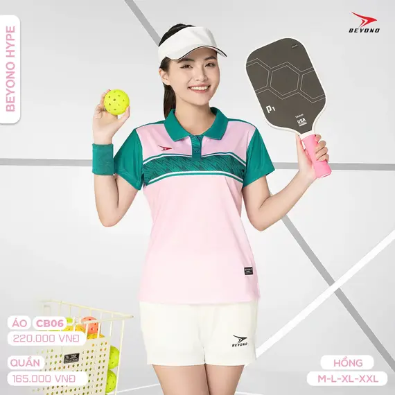 ÁO CẦU LÔNG CB06 HYPE NỮ BEYONO