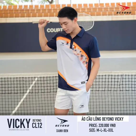 ÁO CẦU LÔNG NAM CL12 VICKY BEYONO