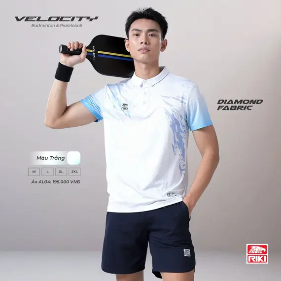 ÁO CẦU LÔNG, PICKLEBALL NAM VELOCITY AL04 RIKI