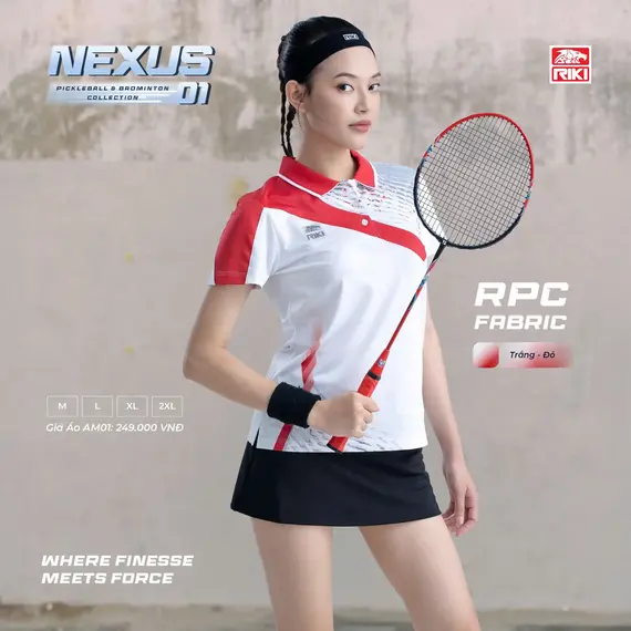 ÁO CẦU LÔNG, PICKLEBALL NỮ NEXUS01 RIKI