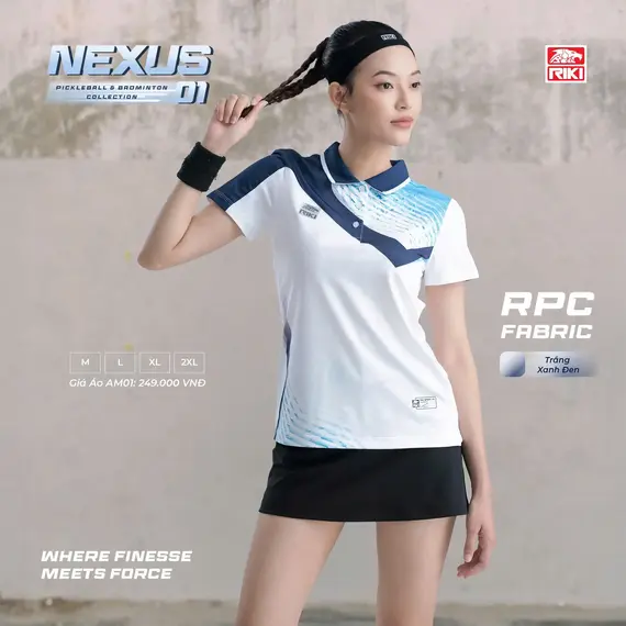 ÁO CẦU LÔNG, PICKLEBALL NỮ NEXUS01 RIKI