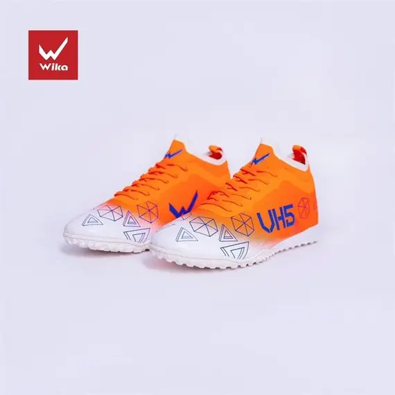 GIÀY WIKA VĂN HẬU XANH CAM TRẮNG TRẺ EM