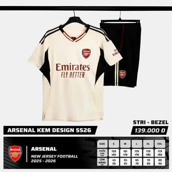 QA BÓNG ĐÁ ARSENAL STRIVEND