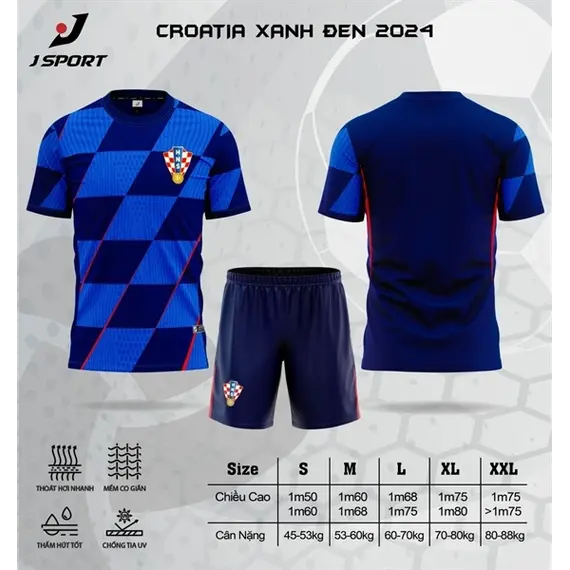 CROATIA XANH ĐEN EURO 2024 JP