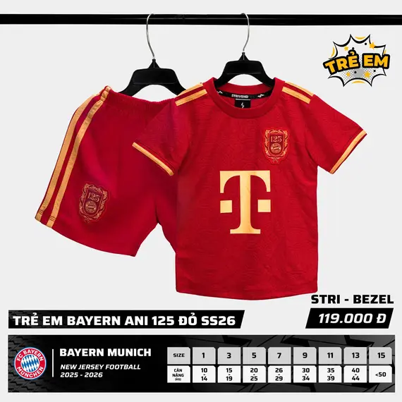 QA BÓNG ĐÁ TRẺ EM BAYERN STRIVEND