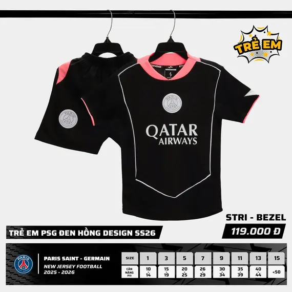 QA BÓNG ĐÁ TRẺ EM CLB PSG STRIVEND