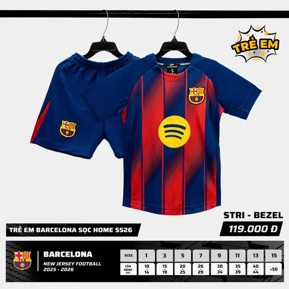 QA BÓNG ĐÁ TRẺ EM CLB BARCA STRIVEND