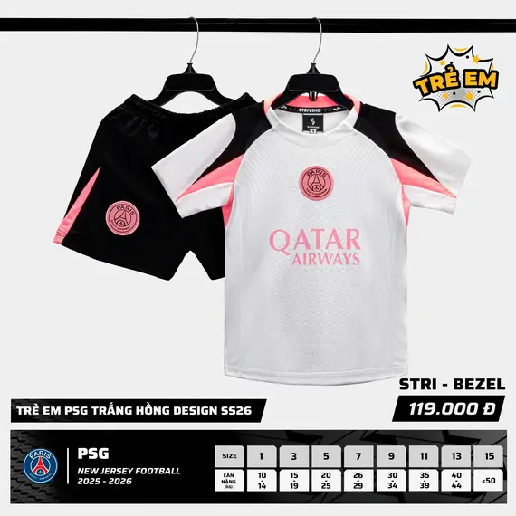 QA BÓNG ĐÁ TRẺ EM CLB PSG STRIVEND