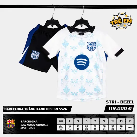 QA BÓNG ĐÁ TRẺ EM CLB BARCA STRIVEND