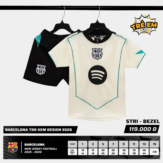 QA BÓNG ĐÁ TRẺ EM CLB BARCA STRIVEND