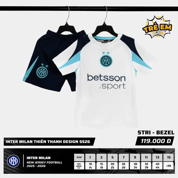 QA BÓNG ĐÁ TRẺ EM CLB INTER MILAN STRIVEND
