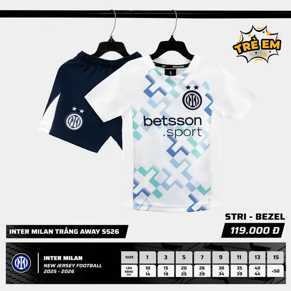 QA BÓNG ĐÁ TRẺ EM CLB INTER MILAN STRIVEND